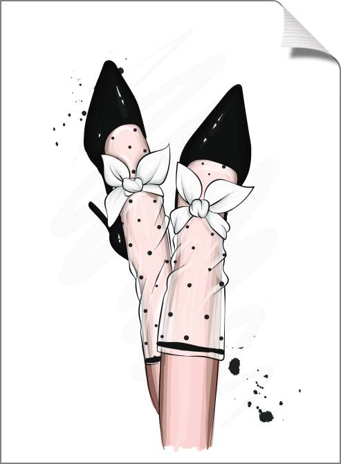 Купить и печать на заказ Картины на холсте Женские ноги в туфлях