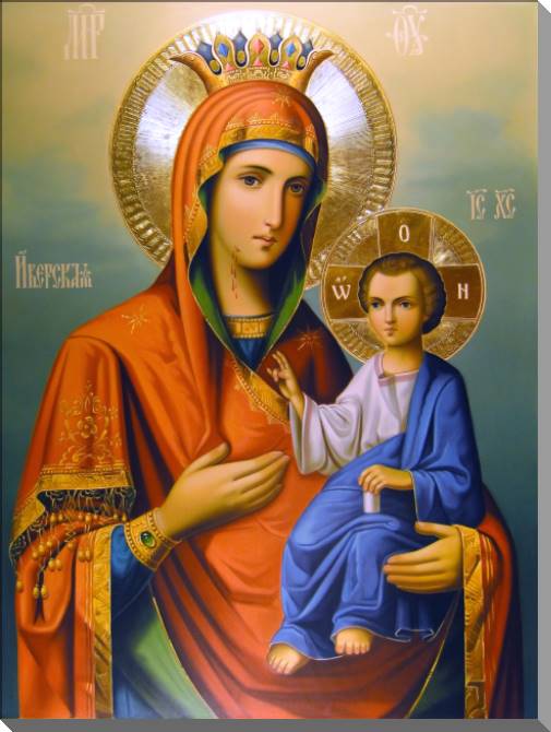 Купить и печать на заказ Картины на пластике, пеноркартоне Иверская икона Богоматери