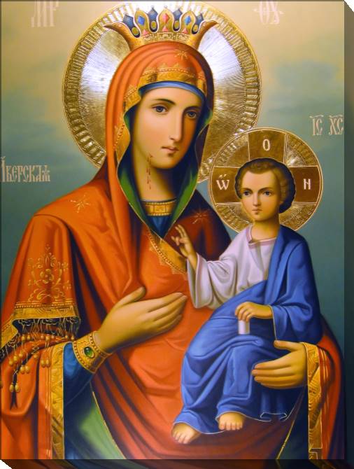 Paintings on canvas Iveron icon of the mother of God