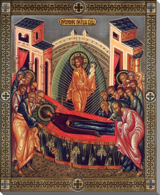Купить и печать на заказ Картины на пластике, пеноркартоне Икона Успение пресвятой Богородицы