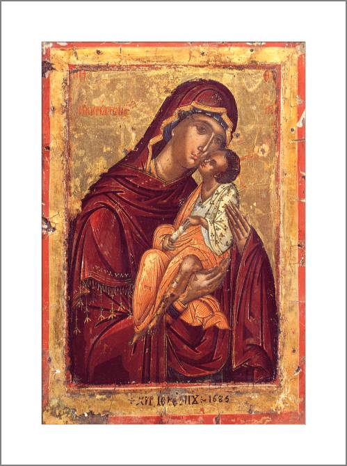 Картины, фото с паспарту The icon of the sweet kiss