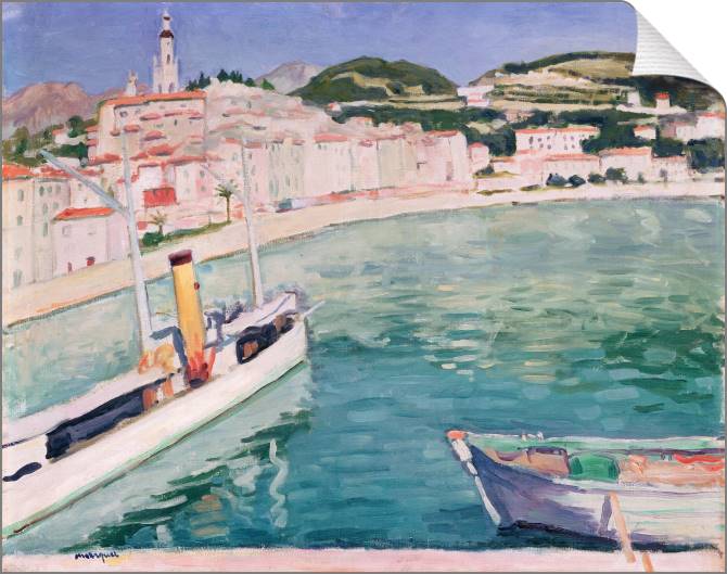 Купить и печать на заказ Картины на холсте Гавань в Ментоне