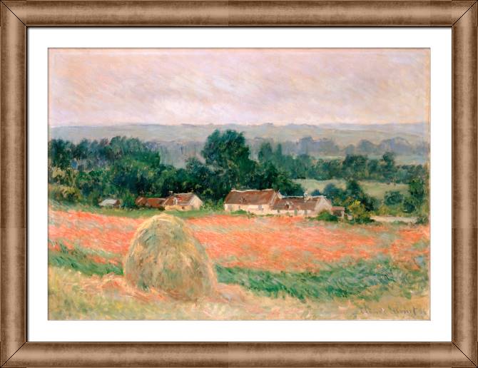 Paintings on canvas Haystack at Giverny (Claude Monet)