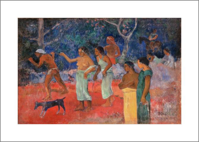 Картины, фото с паспарту Scene from the life of Tahiti (Paul Cezanne)