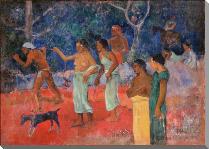 Купить и печать на заказ Картины на пластике, пеноркартоне Сцена из жизни Таити