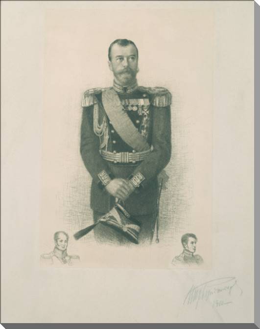 Купить и печать на заказ Картины на пластике, пеноркартоне Портрет императора Николая II