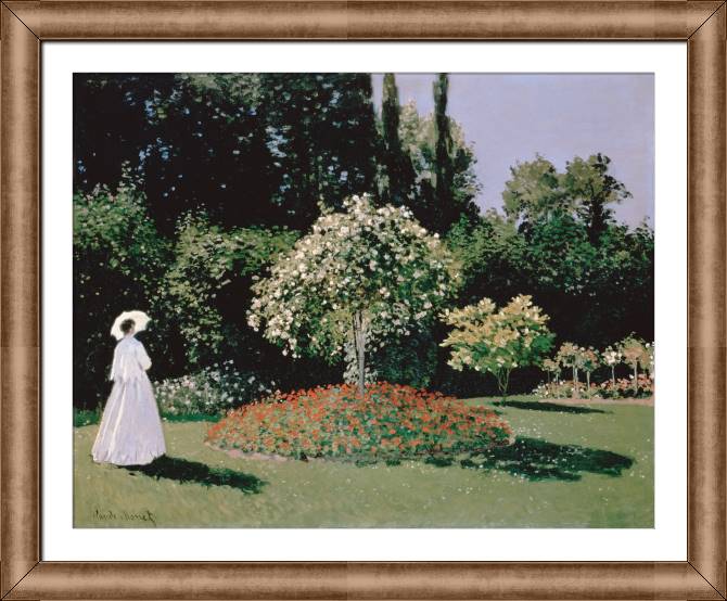 Paintings on canvas Lady in the garden Sainte-Adresse (Claude Monet)