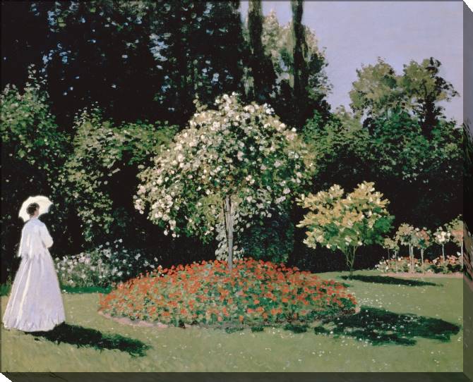 Paintings on canvas Lady in the garden Sainte-Adresse (Claude Monet)