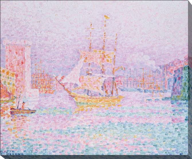 Картины на холсте The Harbor in Marseille (Paul Signac)