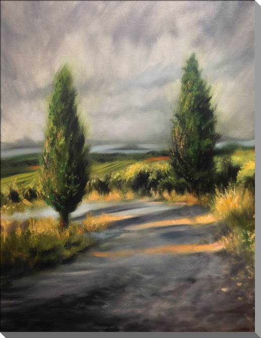 Купить и печать на заказ Картины на пластике, пеноркартоне Тосканские кипарисы