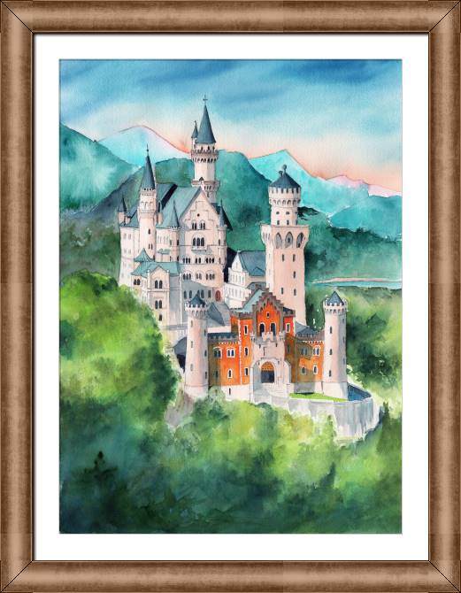 Paintings on canvas Neuschwanstein Castle