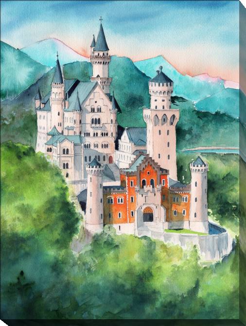 Paintings on canvas Neuschwanstein Castle