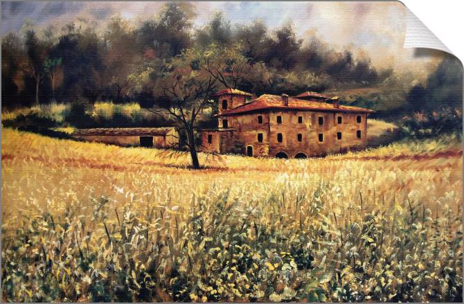 Купить и печать на заказ Картины на холсте Старинная Тосканская усадьба