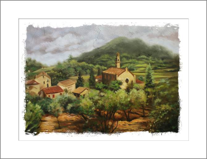 Картины, фото с паспарту European village