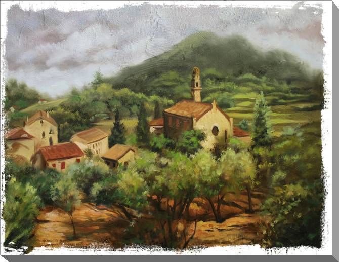 Картины на холсте European village