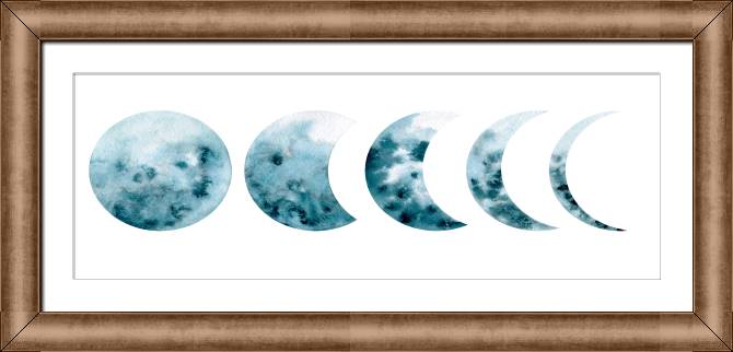 Paintings on canvas Watercolor moon phase