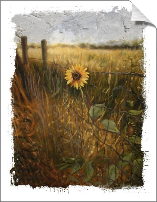 Купить и печать на заказ Картины на холсте Одинокий подсолнух