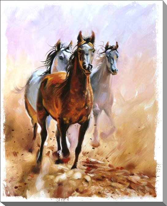 Paintings on canvas Running horse painting