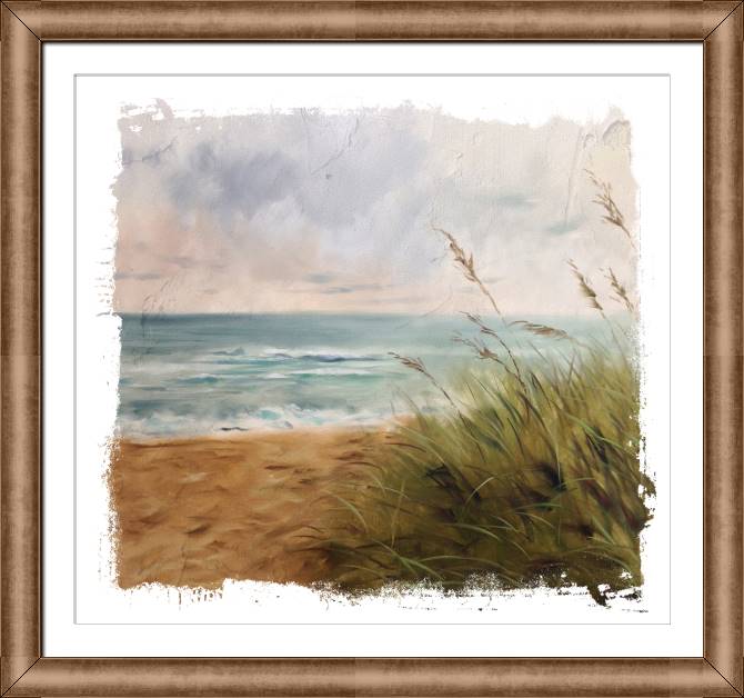 Картины в рамке, багете View of the beach with dunes