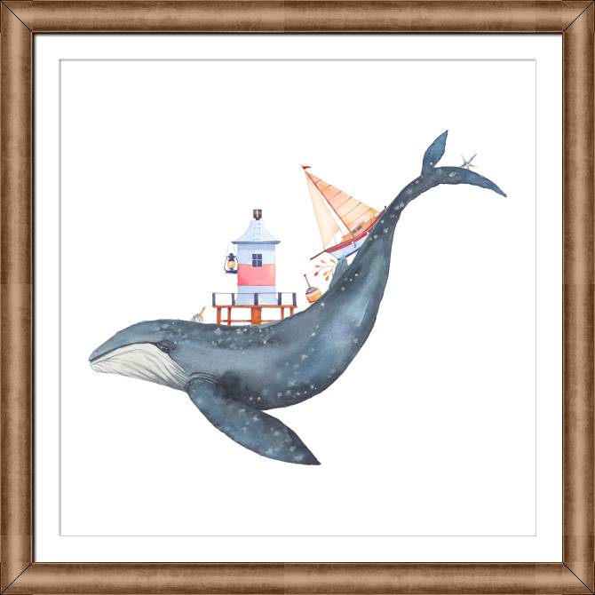 Купить и печать на заказ Репродукции картин Сказочный кит