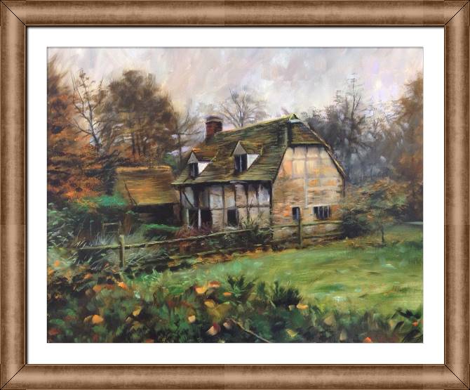 Paintings on canvas Beautiful English cottage