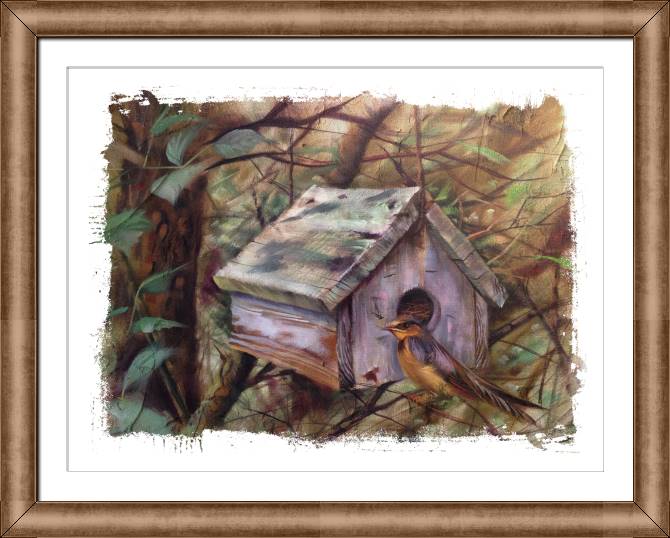 Paintings on canvas Bird house