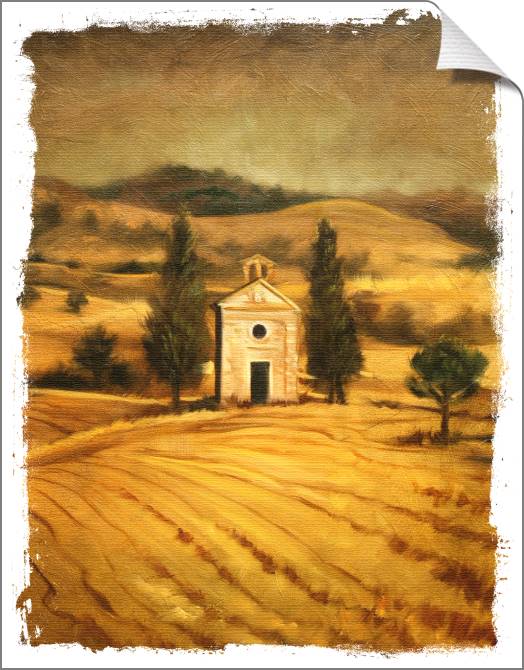 Купить и печать на заказ Картины на холсте Тоскана пейзаж