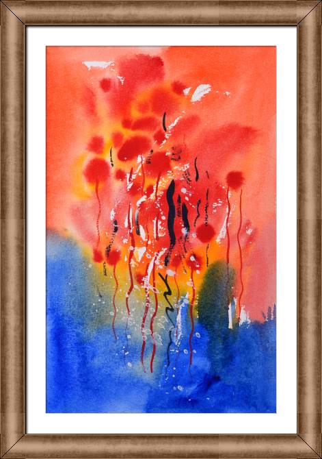 Купить и печать на заказ Картины на холсте Абстрактная акварельная живопись