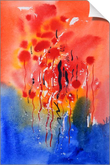 Купить и печать на заказ Картины на холсте Абстрактная акварельная живопись