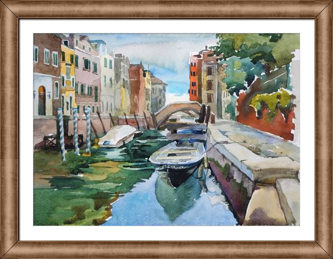 Купить и печать на заказ Картины на холсте Венецианский канал