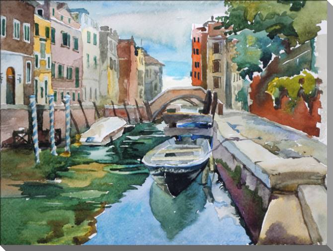 Купить и печать на заказ Картины на пластике, пеноркартоне Венецианский канал