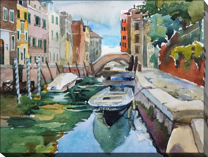Paintings on canvas Venetian canal