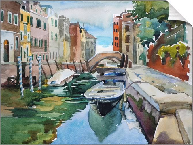 Купить и печать на заказ Картины на холсте Венецианский канал