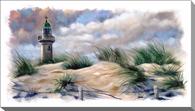 Paintings on canvas Beach dunes and the lighthouse