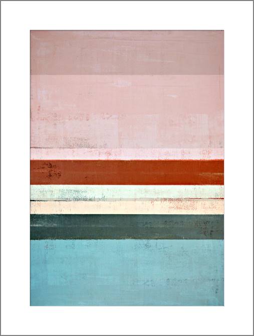 Купить и печать на заказ Картины, фото с паспарту Абстракция из полос розовый и голубой