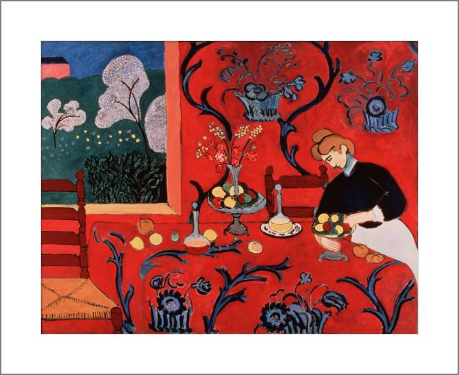 Купить и печать на заказ Картины, фото с паспарту Красная комната