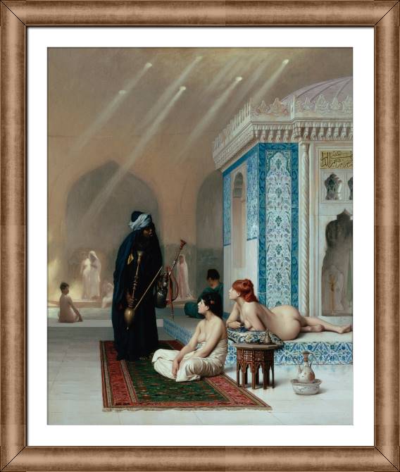 Купить и печать на заказ Картины на холсте Бассейн в гареме