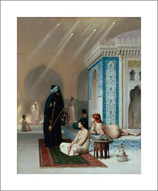 Купить и печать на заказ Картины, фото с паспарту Бассейн в гареме