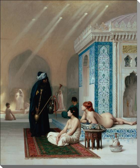 Купить и печать на заказ Картины на пластике, пеноркартоне Бассейн в гареме