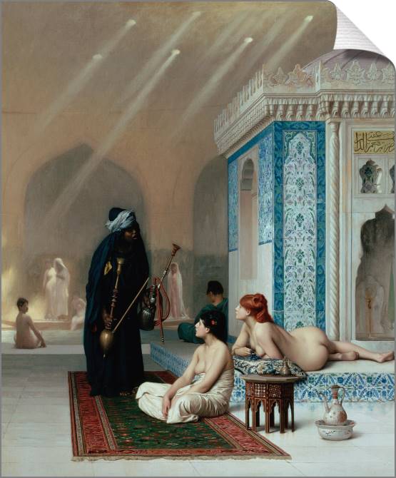 Купить и печать на заказ Картины на холсте Бассейн в гареме