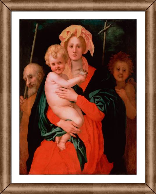 Купить и печать на заказ Картины на холсте Мадонна с Младенцем, святыми Иосифом и Иоанном Крестителем