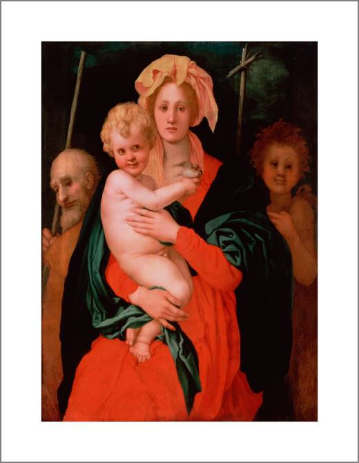 Купить и печать на заказ Картины, фото с паспарту Мадонна с Младенцем, святыми Иосифом и Иоанном Крестителем