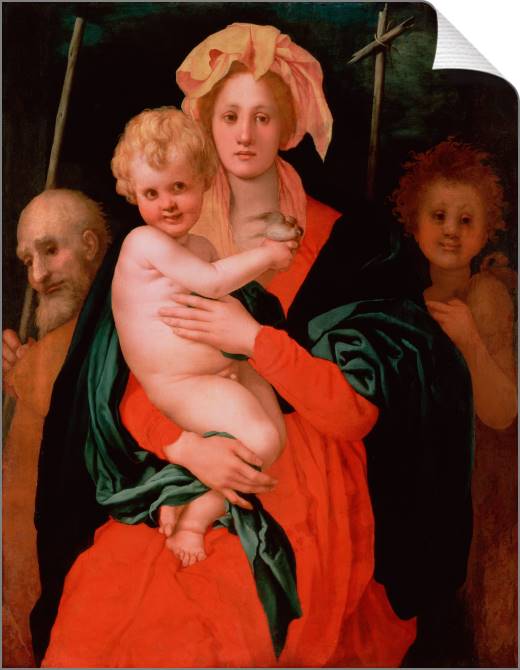 Купить и печать на заказ Картины на холсте Мадонна с Младенцем, святыми Иосифом и Иоанном Крестителем