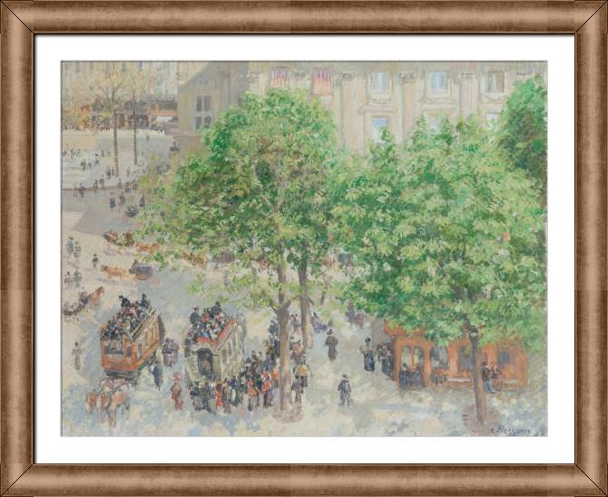 Картины в рамке, багете Place du théâtre français in Paris (Camille Pissarro)