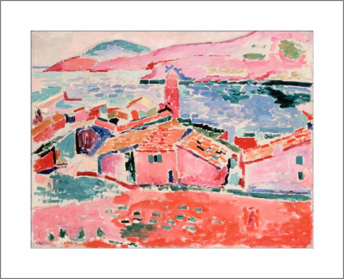 Купить и печать на заказ Картины, фото с паспарту Вид на Коллиур