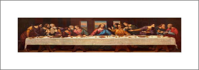 Купить и печать на заказ Картины, фото с паспарту Фреска Тайная вечеря в костёле св.Вацлава XIX в.