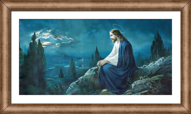 Купить и печать на заказ Картины на холсте Молитва Иисуса в Гефсиманском саду XIX в.