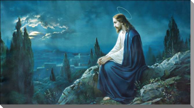 Купить и печать на заказ Картины на пластике, пеноркартоне Молитва Иисуса в Гефсиманском саду XIX в.