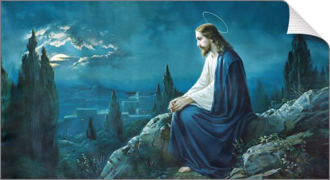 Купить и печать на заказ Картины на холсте Молитва Иисуса в Гефсиманском саду XIX в.