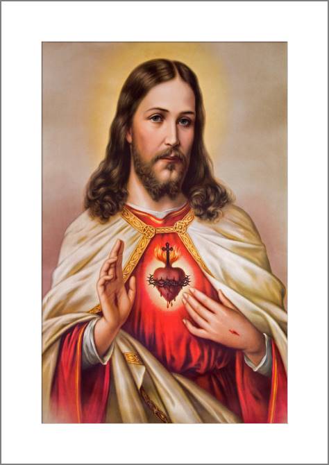 Купить и печать на заказ Картины, фото с паспарту Иисус Христос  (Словакия начало XX в.) 